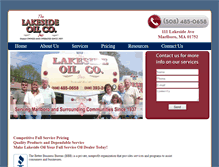 Tablet Screenshot of lakesideoilco.com